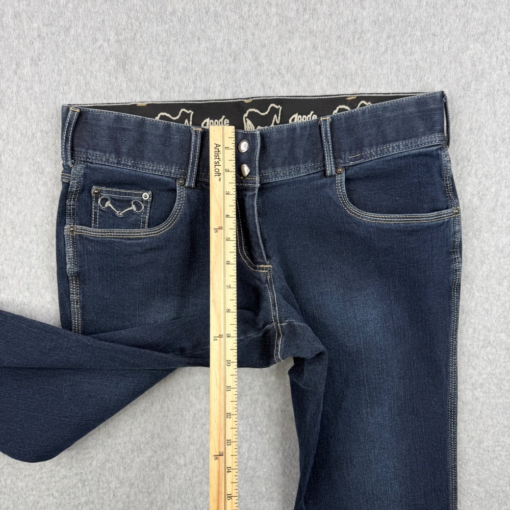 Goode Rider Equestrian Jeans Womens 32 Blue Denim Bootcut Breeches Riding - Picture 10 of 13